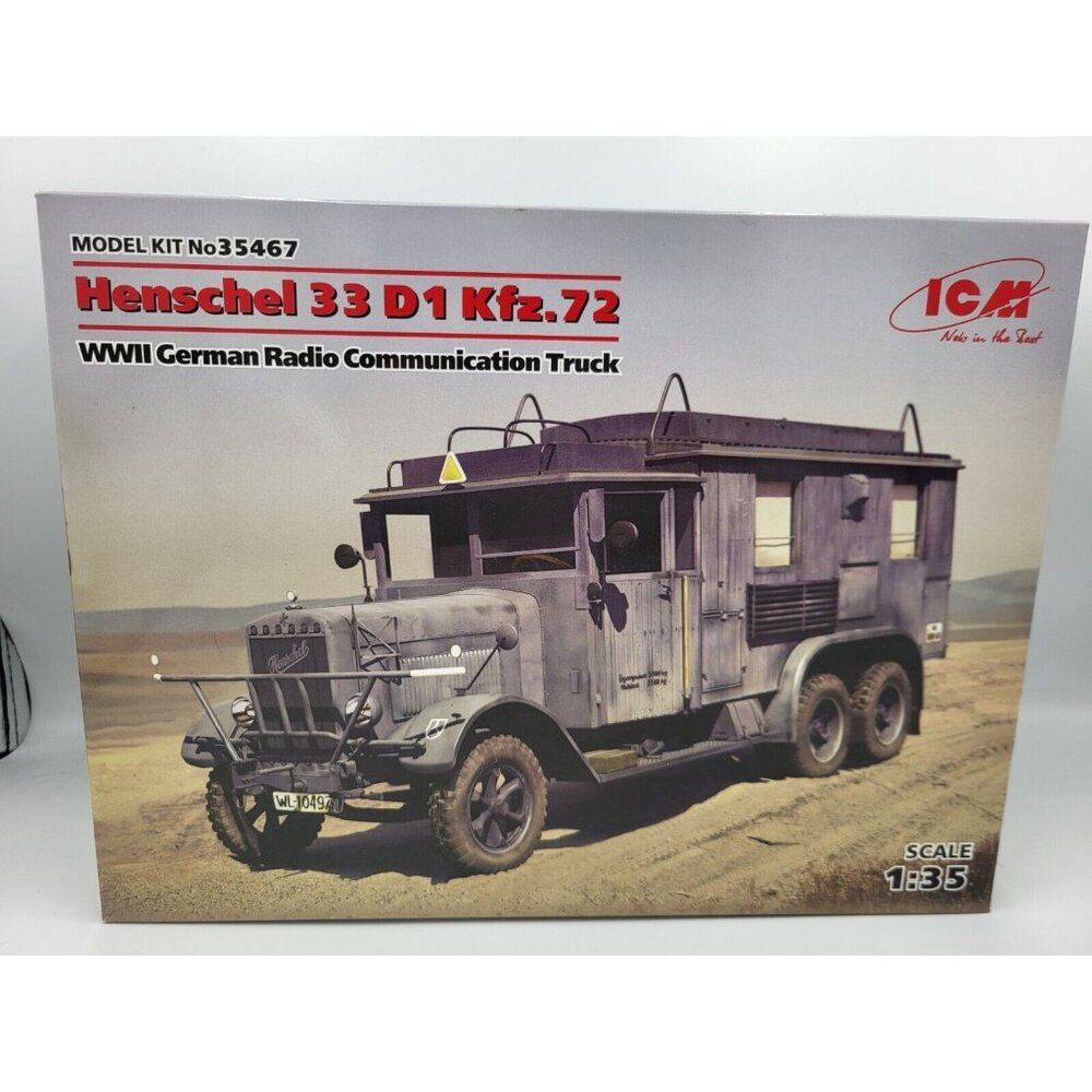 1/35 ICM Henschel 33 D1 Kfz.72 WWII German Radio Communication Truck #35467